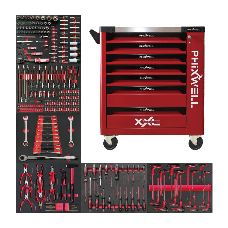 719503 PHIXWELL Set di 249 utensili per armadietto degli attrezzi