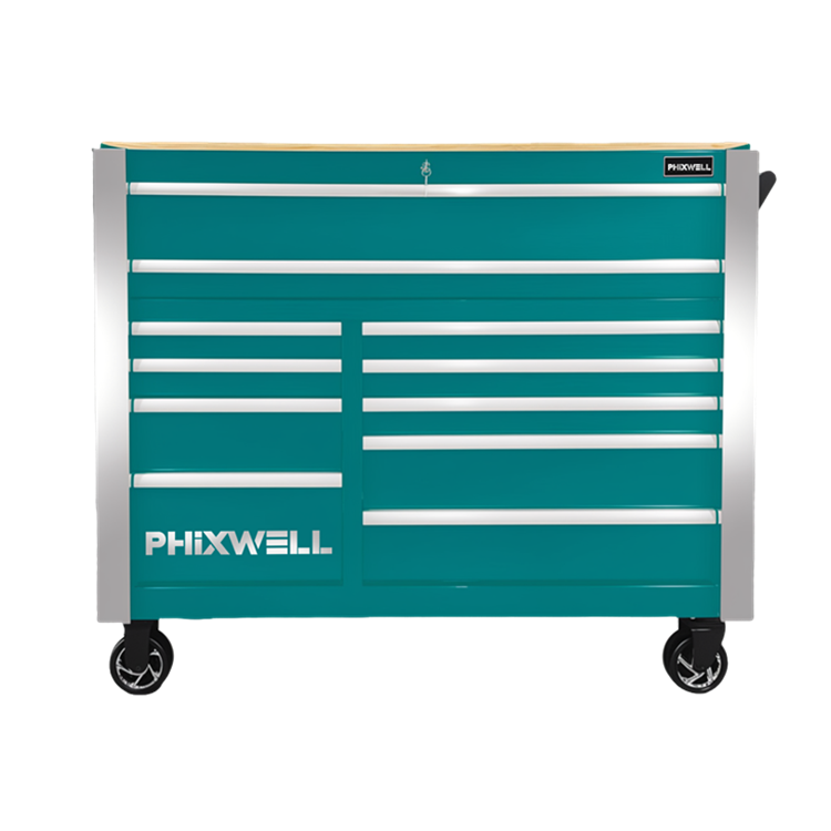 719520PHIXWELL Armadietto portautensili a 11 cassetti con set di attrezzi da 377 pezzi
