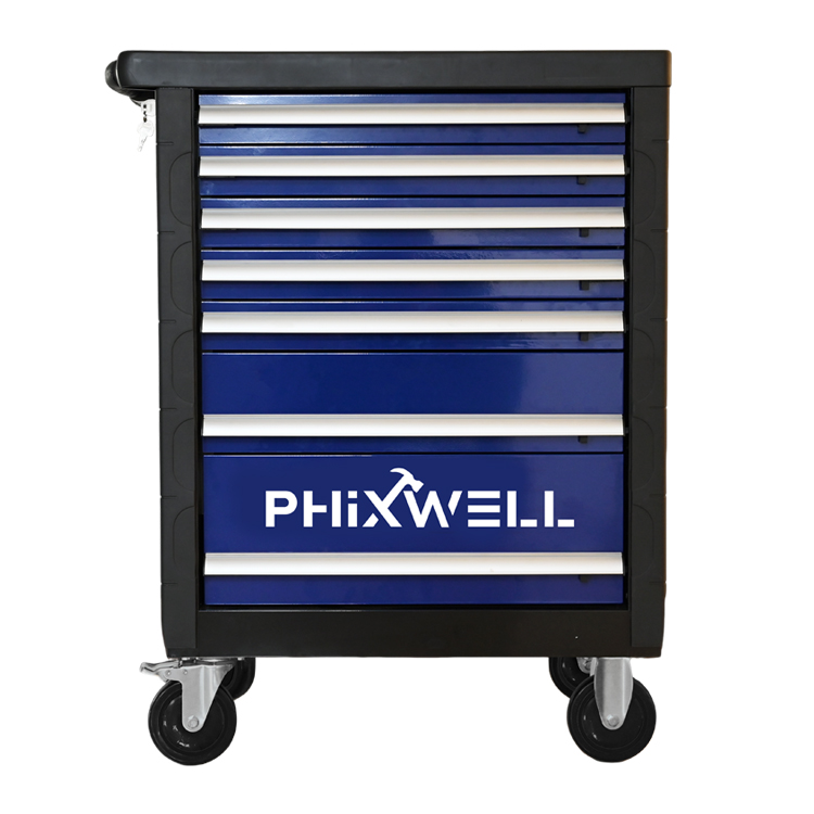 719511 Armadio portautensili PHIXWELL a 7 cassetti con protezioni angolari in plastica e piastre di copertura