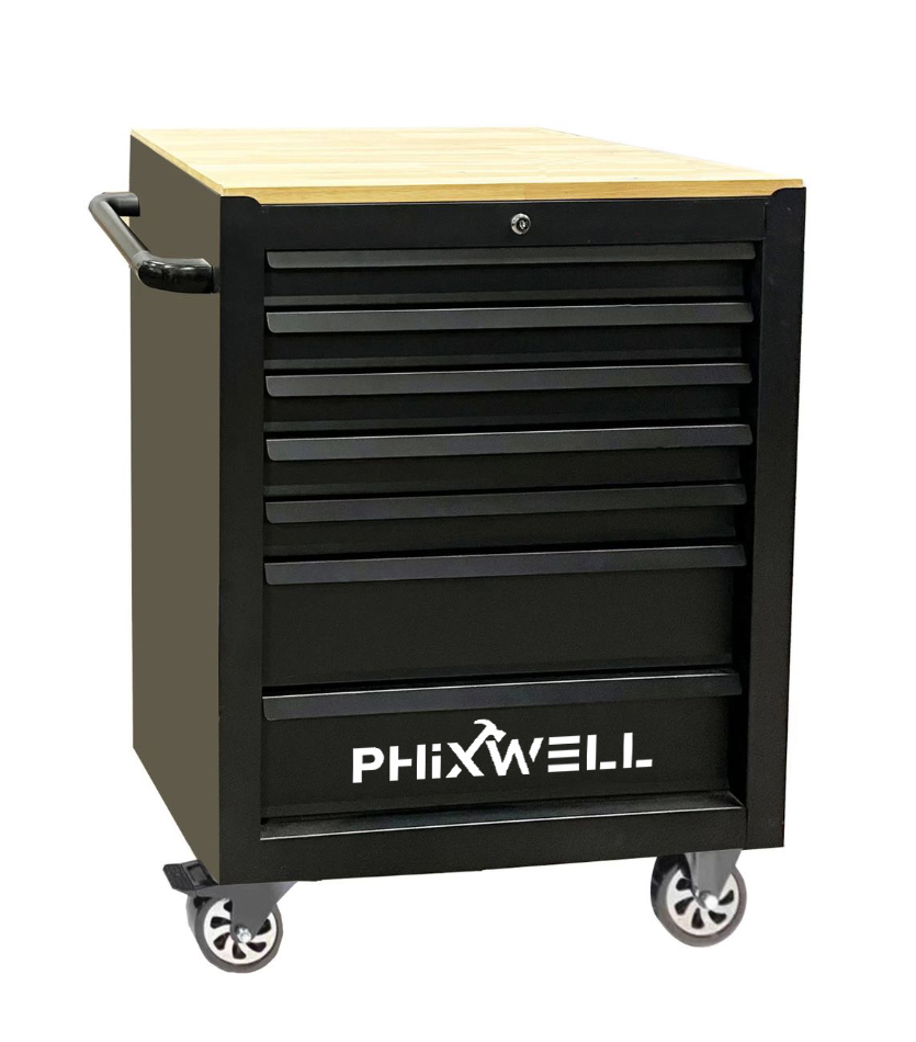719506 PHIXWELL Mobile contenitore 7 cassetti con piano in legno