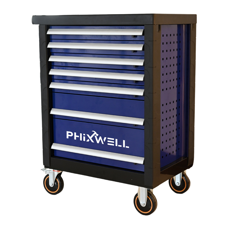 719511 Armadio portautensili PHIXWELL a 7 cassetti con protezioni angolari in plastica e piastre di copertura
