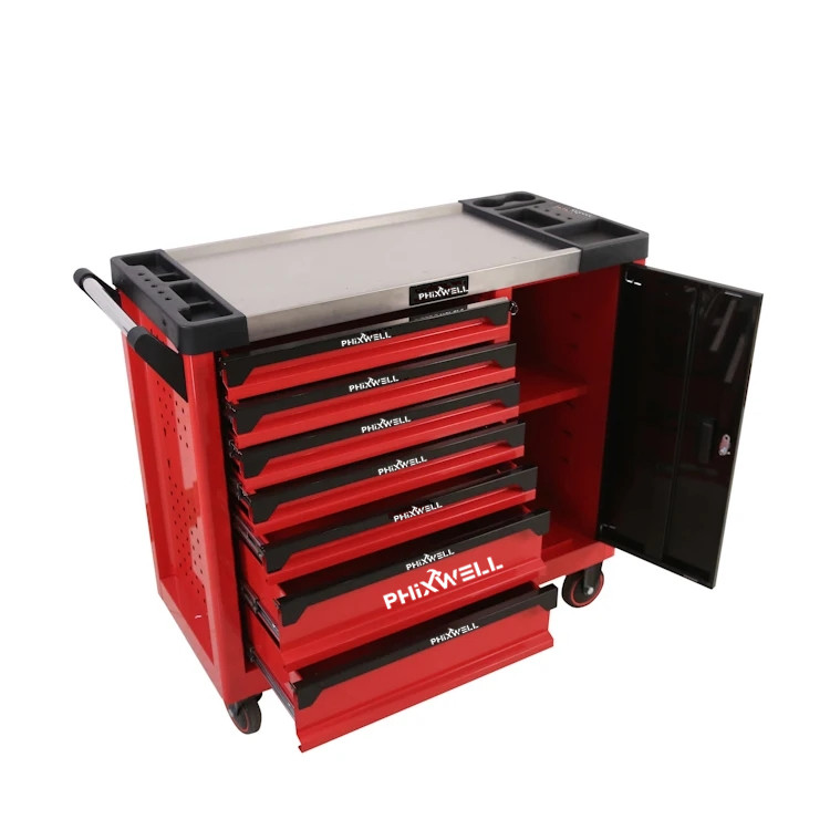 719514 PHIXWELL Armadio portautensili a 7 cassetti con porta laterale