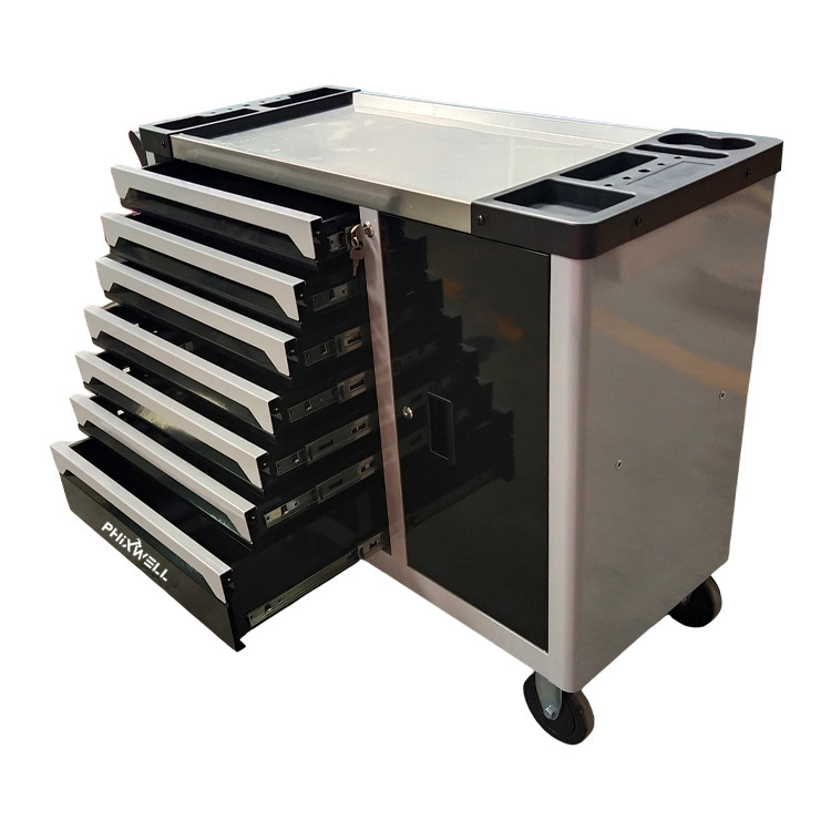 719514 PHIXWELL Armadio portautensili a 7 cassetti con porta laterale