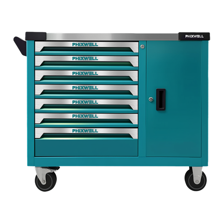 719514 PHIXWELL Armadio portautensili a 7 cassetti con porta laterale
