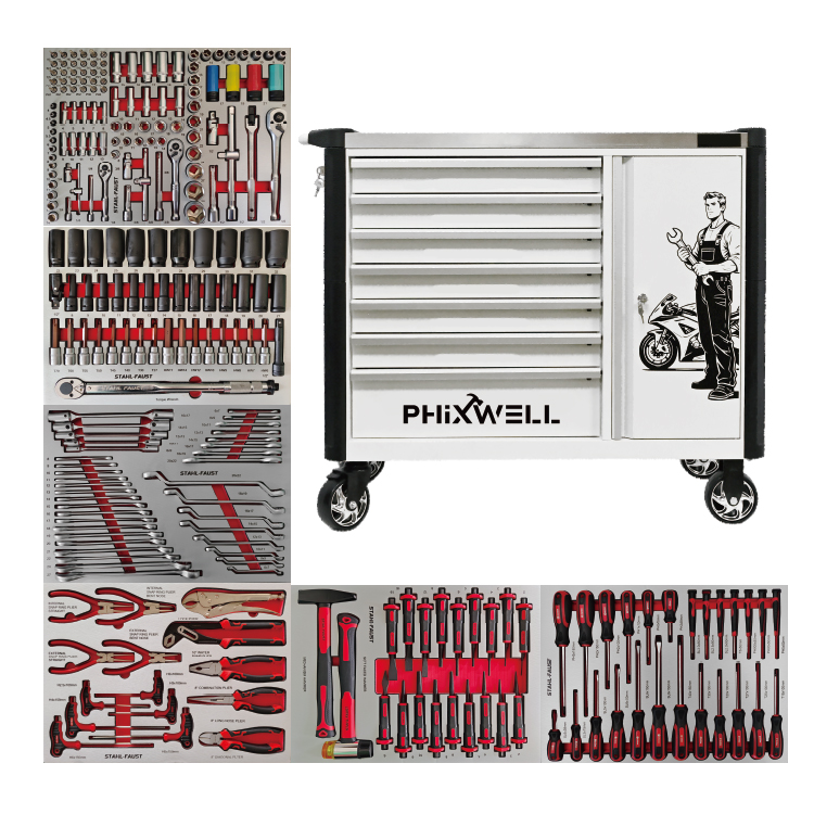 719516 PHIXWELL Armadio portautensili nuovo modello a 7 cassetti