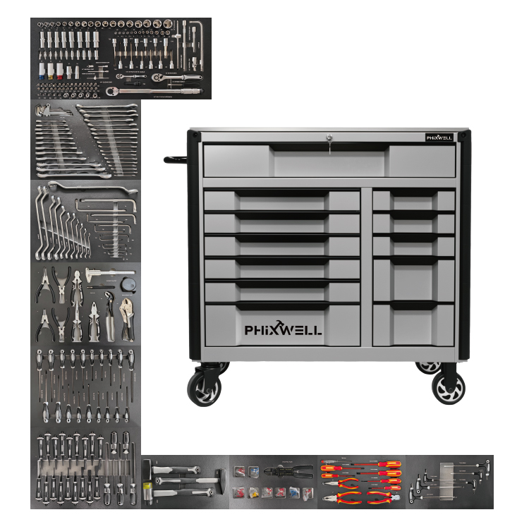 719517 NUOVO lancio armadio portautensili PHIXWELL a 12 cassetti