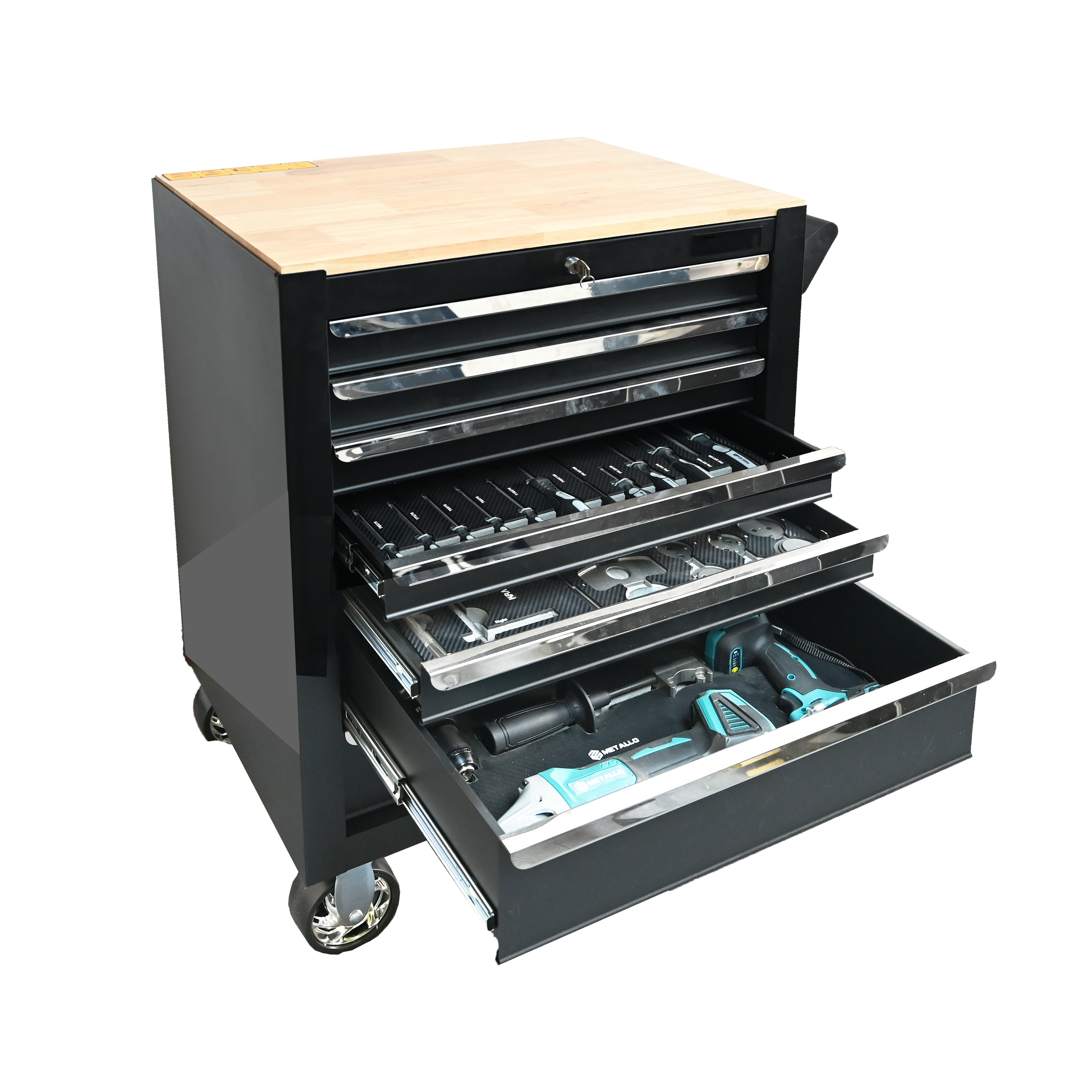 719506 PHIXWELL Mobile contenitore 7 cassetti con piano in legno