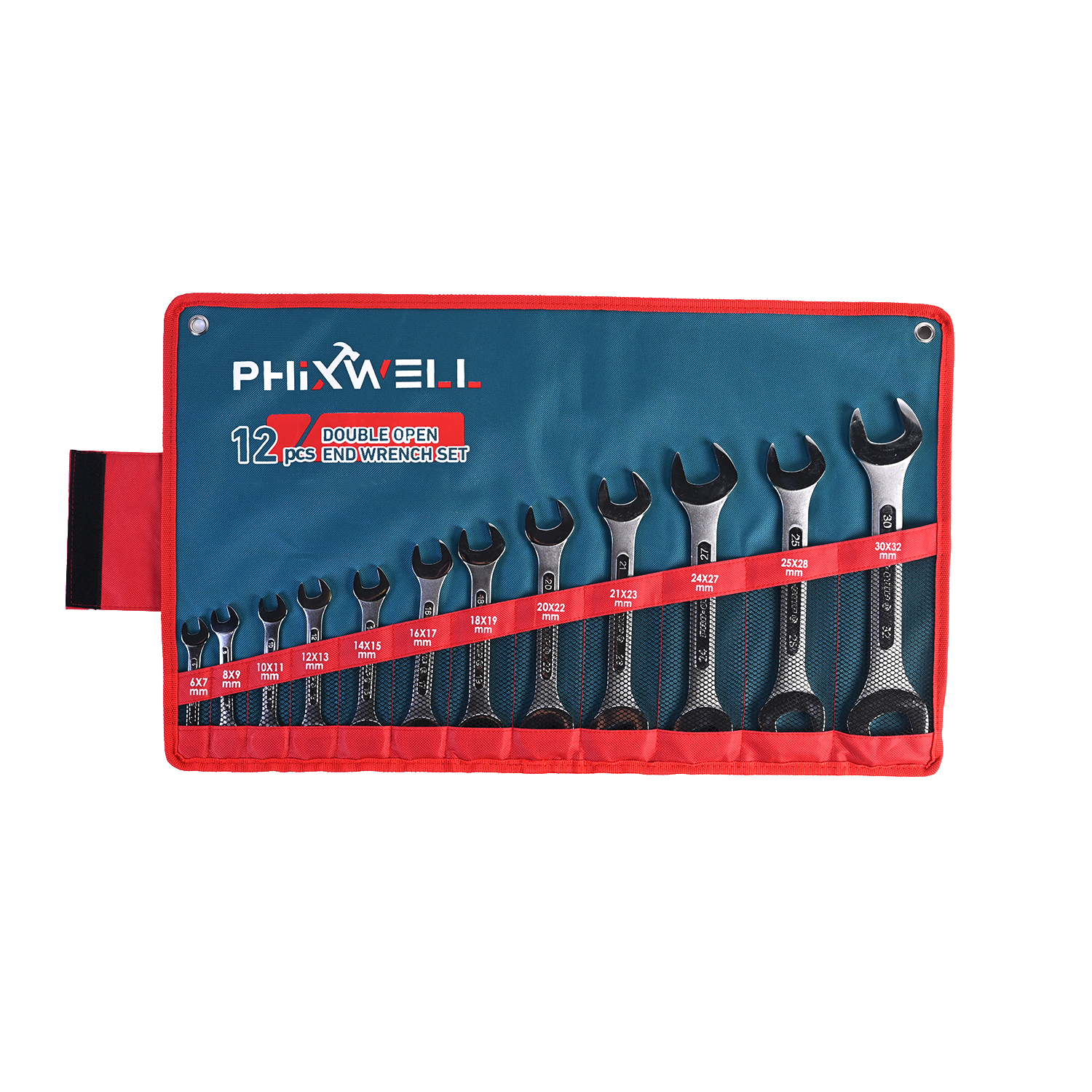 717534 PHIXWELL Set 12 chiavi a doppia testa scanalate
