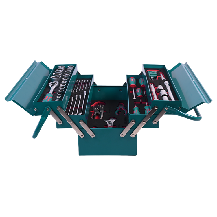 717302 PHIXWELL Set di 56 utensili manuali con cassetta in ferro per uso domestico