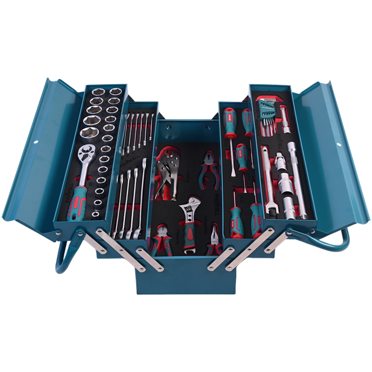 717302 PHIXWELL Set di 56 utensili manuali con cassetta in ferro per uso domestico